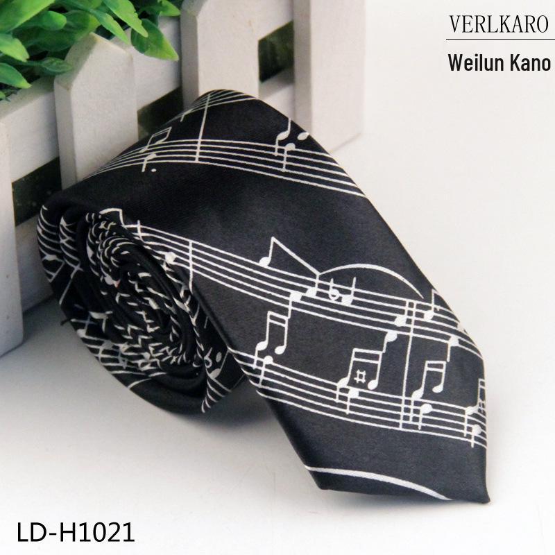 Multi-Color Student 5cm Narrow British Casual Polyester Silk Printed Tie