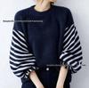 Autumn/Winter 2025 Loose Lantern Sleeve Sweater for Japan & South Korea - Casual Round Neck Style