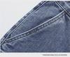 Four Seasons Men's Elastic Casual Trend Jeans with Six Pockets - Breathable, Loose Fit, Mid-Length for Autumn.