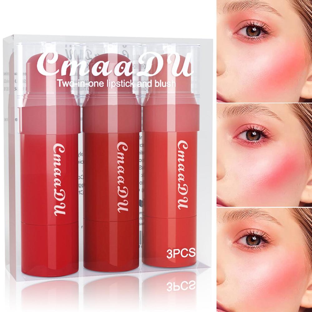 

3 шт./компл. двуглавые румяна, осветляющие увлажняющие порошковые румяна