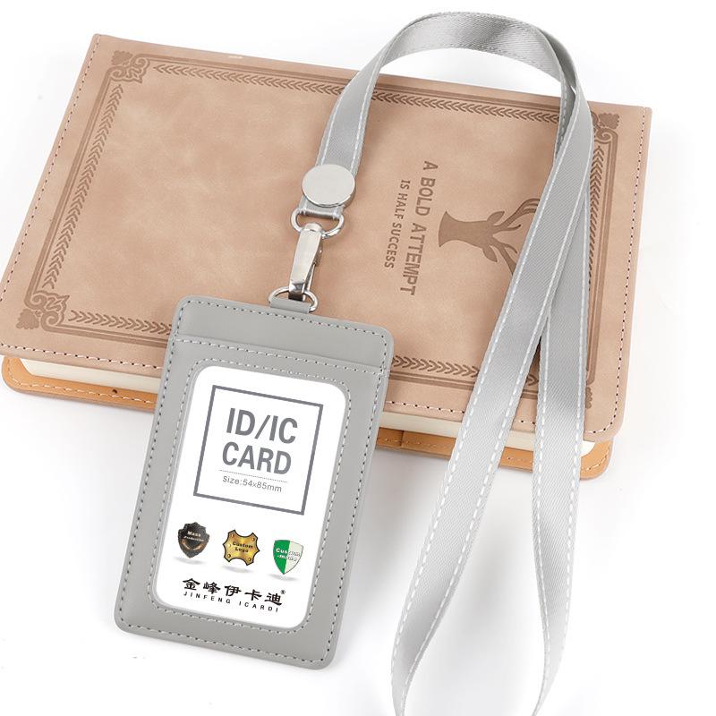 Γνήσιο Δερμάτινη Θήκη Ταυτότητας & Καρτών με Κορδόνι για Εργασία, Φοιτητές & Κάρτες Λεωφορείου