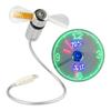 Time Temperature Display LED Clock  Fan Flexible Gooseneck Clock Cool  Fan Hand   PC Notebook