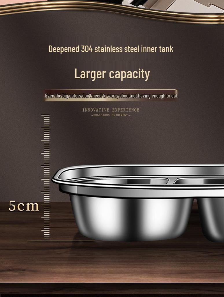 304 Stainless Steel Leak-Proof Insulated Lunch Box for Office and School, Food-Grade Square Bento Box.