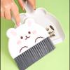 3pcs Cute Nimal Shaped Mini Broom , Dustpan Set , Bear, Rabbit, Frog/Bee, Sweeper with Bristle Brush , Pan Room, Small Spaces , Compact
