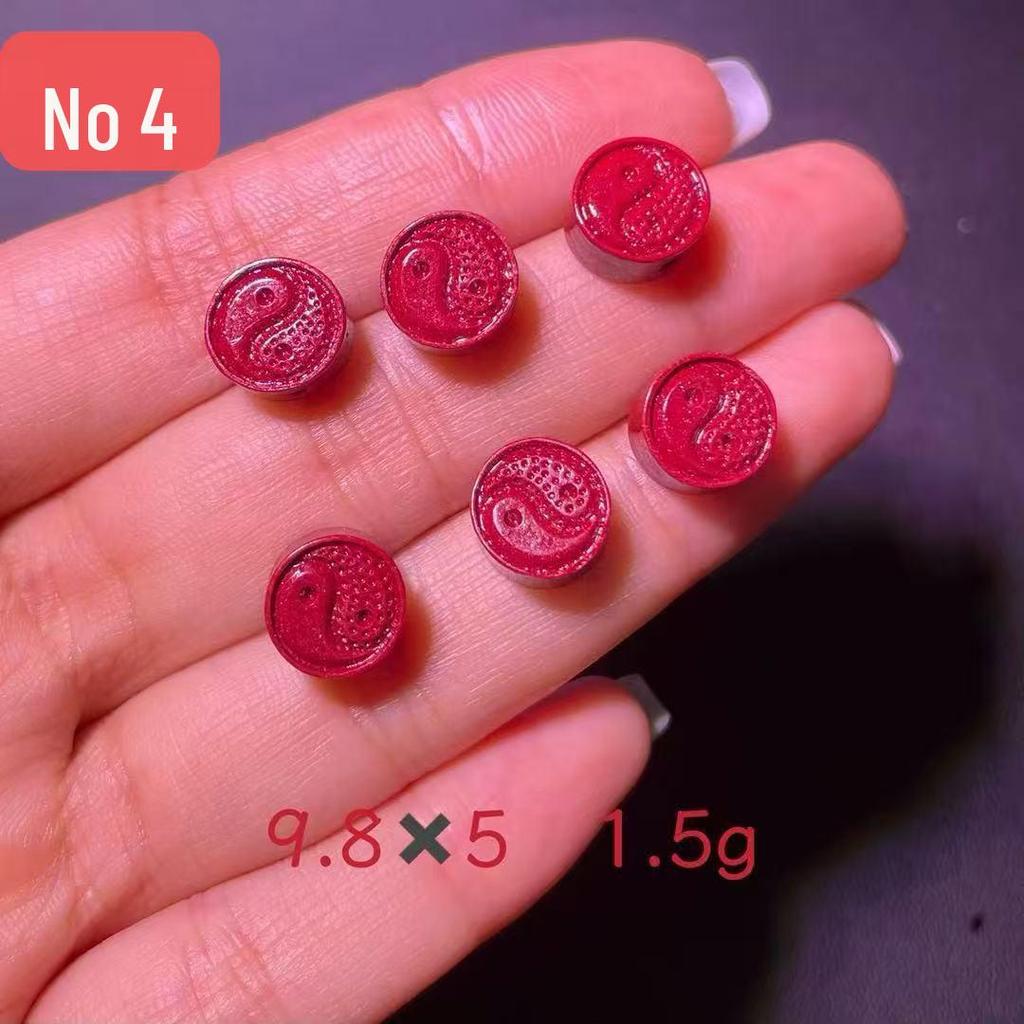 Cinnabar Chinese Knot Cloud Pendant DIY Spacer Beads for Bracelets