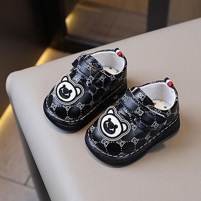 Comfortable Soft New Arrival Baby Shoes Soft-Soled First Walkers with Squeaker for 0-2 Years Old Unisex Toddlers