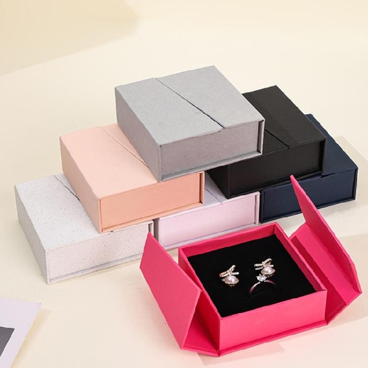 Travel Friendly Jewelry Organiser with Double Flip Lid Magnetic Closure Earring Necklace Rings Storage Case