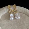 Silver Needle French Retro Irregular Pearl Earrings - Fashionable & Unique Women's Luxury Ear Jewelry