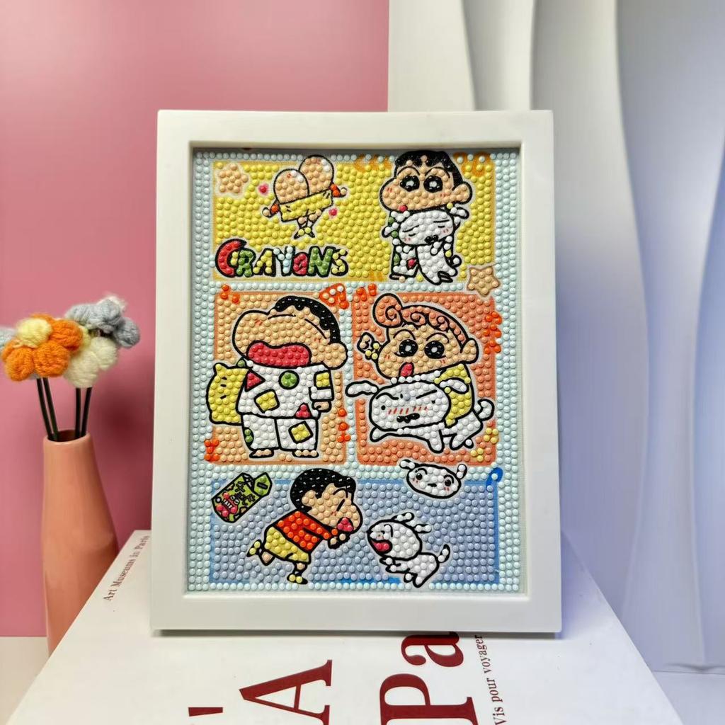Children'S Diamond Painting Framed Handmade Diy Material Bag Sanrio Diamond Paste Painting Concentration Toy