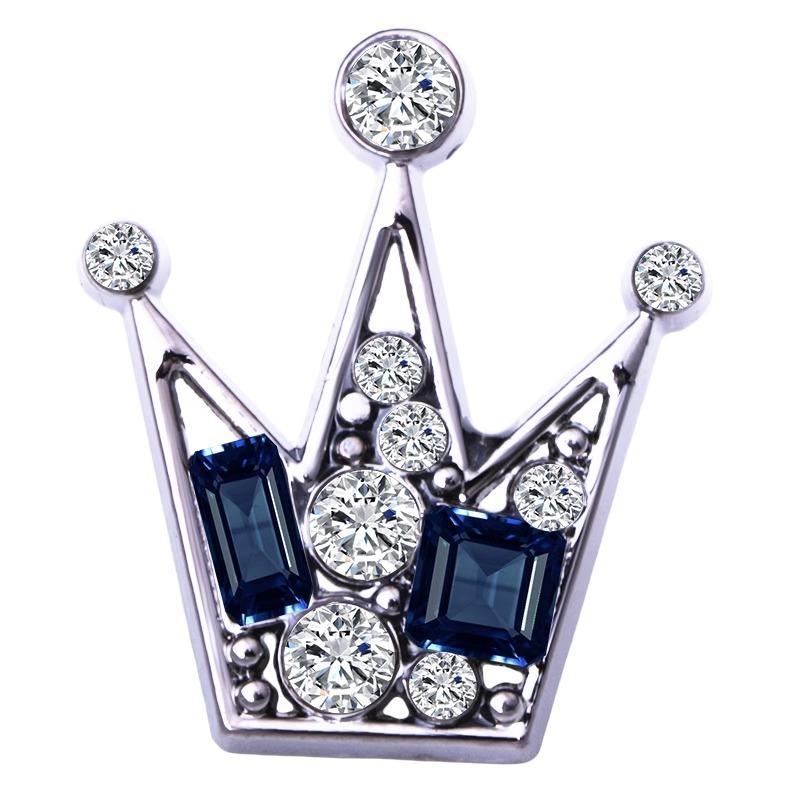 Vintage Rhinestone Crown Brooches Pins For Women Men Classic Party Office Brooch Badge Suit Shirt Collar Jewelry Accessories