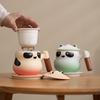 Panda Ceramic Office Drinking Cup Guochao Creative Souvenir Lettering Home Tea Water Filtration And Separation