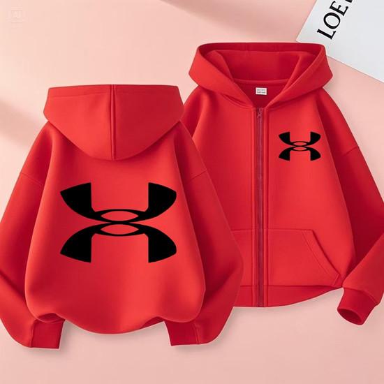 Kinder Strickjacke Herbst Winter Hoodie Reißverschluss Stil Sweatshirt 3-12 Jahre Jungen Mädchen Buchstabe Sport Oberteil Lässige Mode Lockere Jacke Kleidung