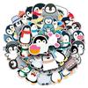 50 Penguin Waterproof Stickers for Suitcase, Computer, Tablet & Journal Decoration
