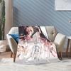 Anime Puella Magi Madoka Magica Flannel Blanket Comic Novelty Throw Blanket for Home 150*125cm Bedspread