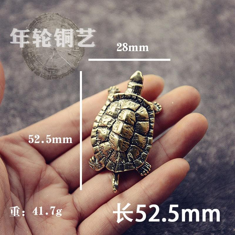 Handcrafted Solid Brass Tortoise Figurine Home Decor Tea Pet Stress Relief Fidget Object