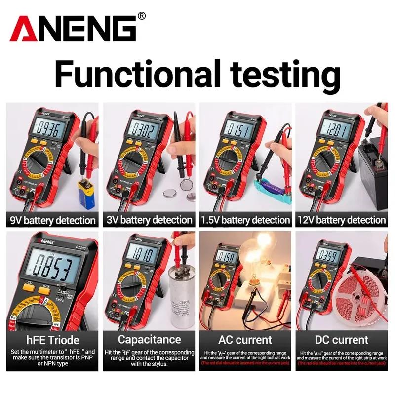 High Precision Tester NCV AC/DC Digital Multimete ANENG SZ305 True RMS Handheld Multifunction Votage Current Resistance Ohm Tool