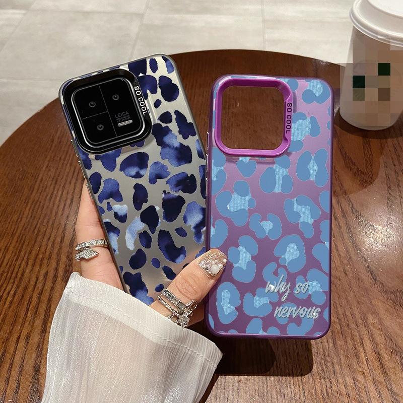 Fashion Leopard Print Case For iPhone 16 Samsung A55 A35 S24 Xiaomi Redmi Note 13 Pro 14C Huawei Honor 200 Shockproof Phone Bumper Anti-Scratch Cover