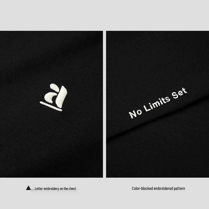 HLA Men's Autumn Nuomi Tech Embroidered Stretch Long-Sleeve Sweatshirt