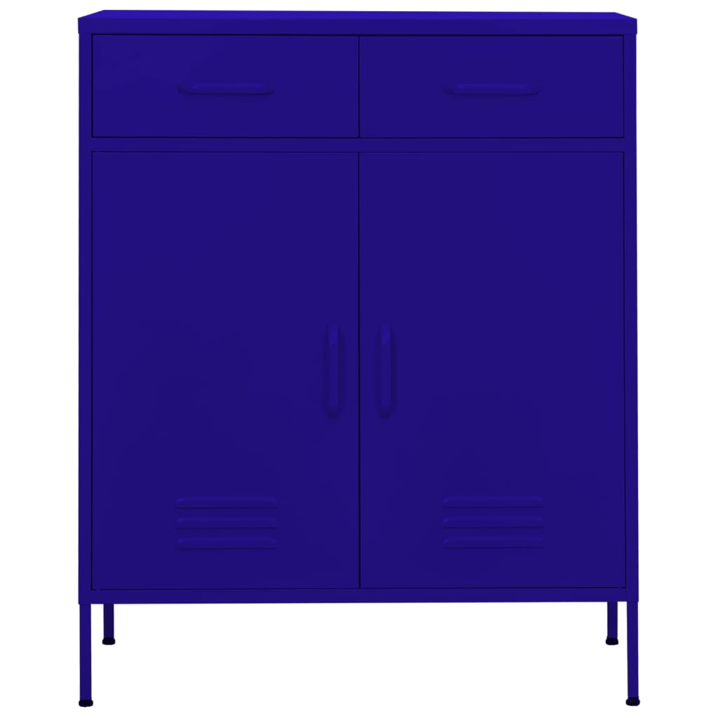 Storage Cabinet Navy Blue 80 x 35 x 101.5 cm Steel
