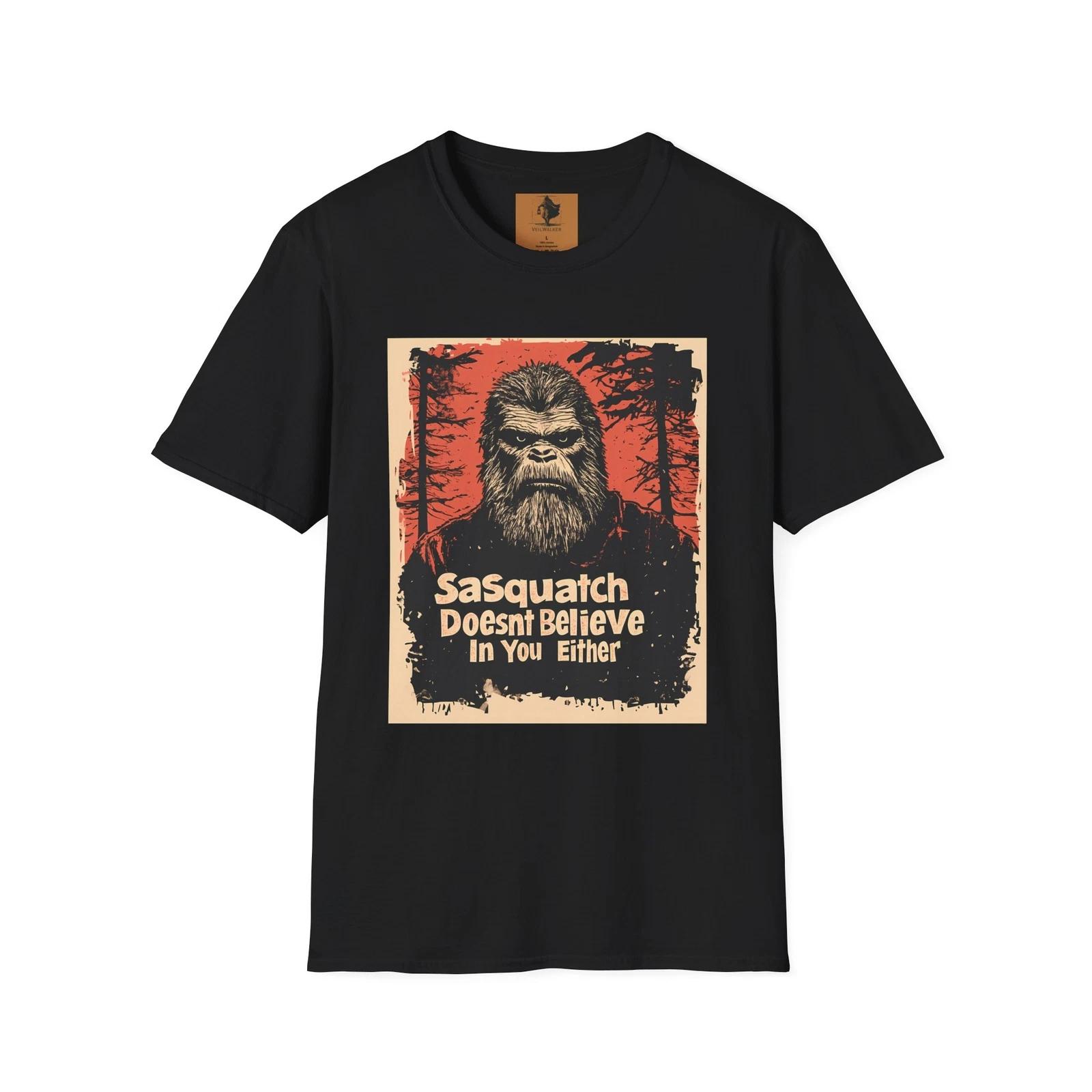 Sasquatch T-Shirt, Cryptozoology Tee, Bigfoot Gift, Funny Cryptids T-Shirt 4XL