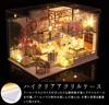 moin moin Dollhouse Miniature DIY Kit Set | Two-Story Model Room Style | Chinese Style, Cherry Blossom & Bamboo | Large 1/24 Scale | LED Light + Acryl