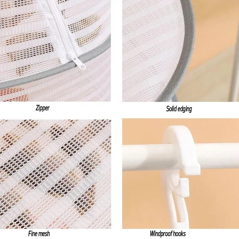 Drying Net 3layer Hanging Clothes Drying Nets for Fruit Herbs Foods Dryer Cage Breathable Storage Rack Cleaning Dry Tools