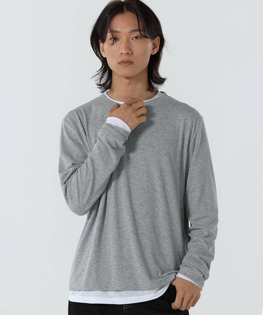 JUAN HOMME Layered Long Sleeve (Grey)