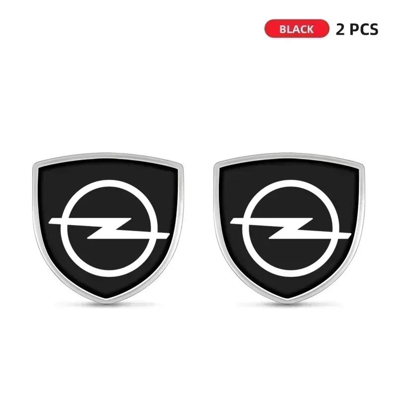 AAGZ1 1/2pcs Metal Shield Car Sticker Badge Body Decoration Emblem For Opel Astra Insignia Corsa Zafira Meriva Mokka Vivaro Vectra