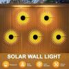 Flower Design Solar Wall Light Hollow Outdoor Garden Light Solar Wall Lamp  Patio Balcony