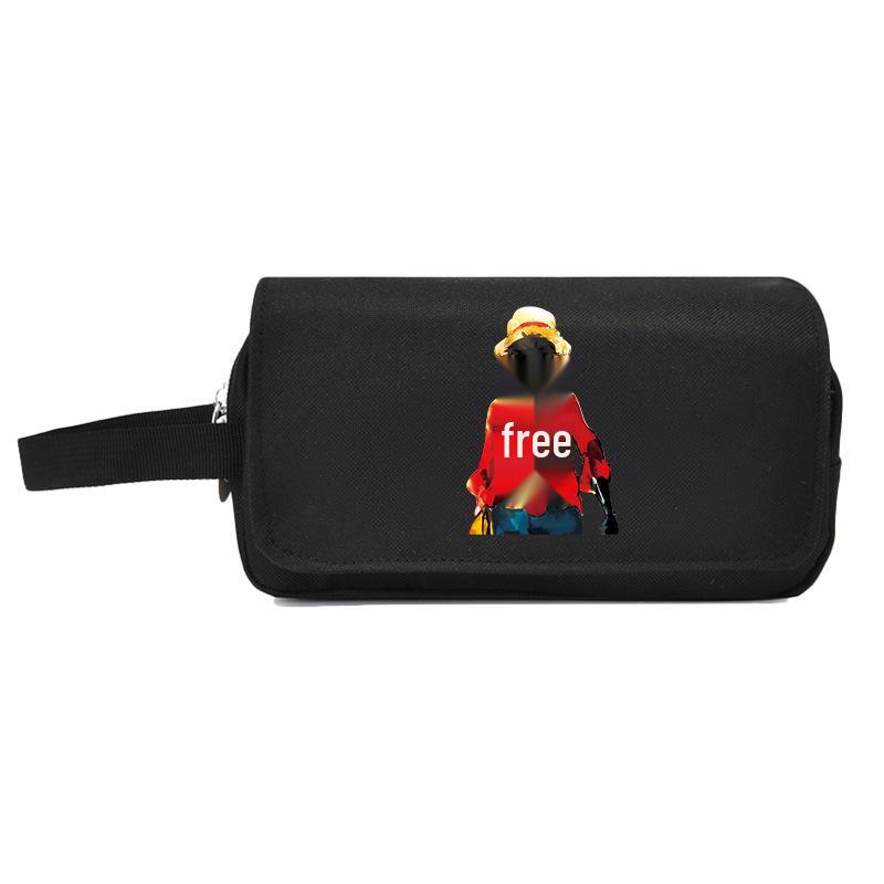 One Piece Large Capacity Pencil Case - Luffy, Zoro, Ace, Law, Sanji Japanese Style Student Stationery Bag