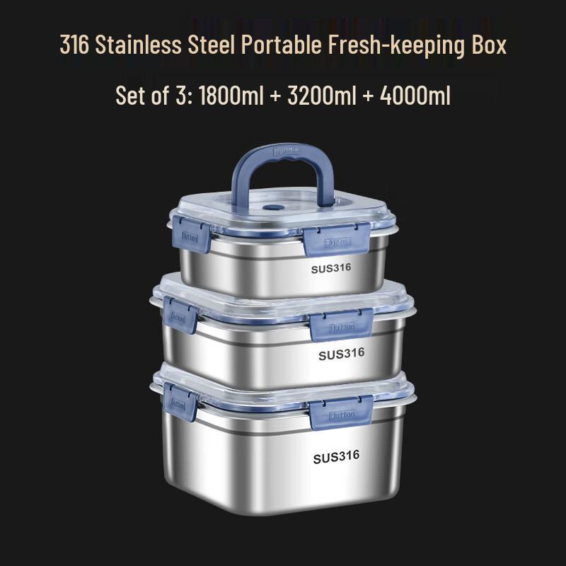 Lainuo Portable Stainless Steel Lunch Box Set