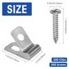 200 Set Stainless Steel Fence Wire Clamps Garden Durable Fasteners Fence Clips for 12-16 Gauge Welded Wire To Wood Metal