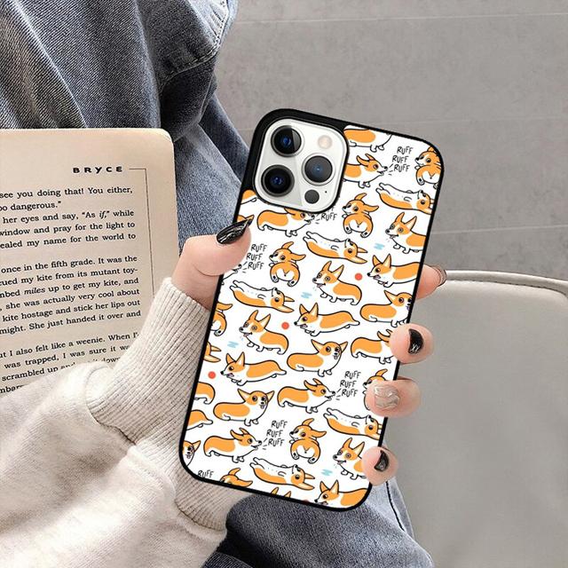 Cute Corgi Dog Phone Case Back Cover for iPhone 17 Air 16 15 14 13 11 12 Pro Max PlusS Shell Coque