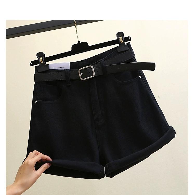 Summer Women's Fashion Jeans Denim Shorts Loose Casual Curling Shorts Elastic Jeans
