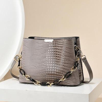 Female Tote Bag Designers Luxury Handbags Crocodile Pattern Bucket Simple Women Shoulder Crossbody Bag