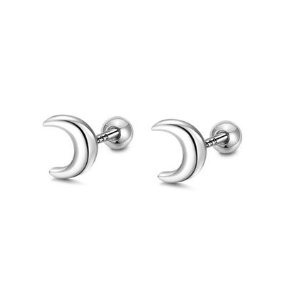 Moon Screw Earrings Are Small, Simple and Versatile Earrings for Women Niche Atmosphere