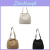 Nylon Bucket Bag With Drawstring Closure For Casual Daily Use