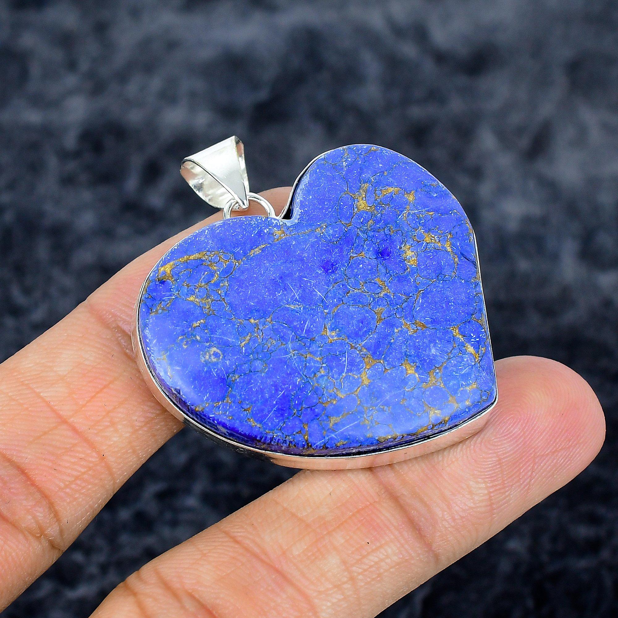 

Copper Purple Turquoise Gemstone 925 Sterling Silver Jewelry Pendant 1.85 M-3339