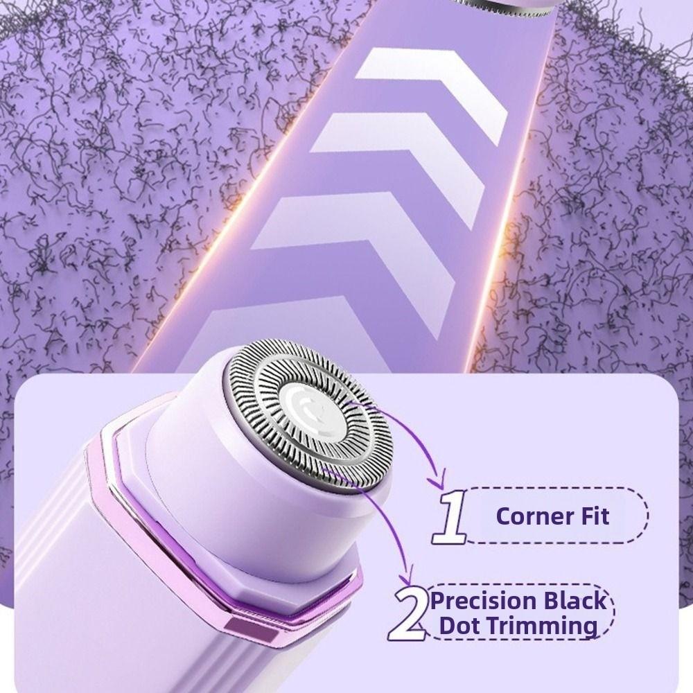 Dual Head Women's Hair Shaver Wireless Electric Shaver Portable Hair Removal Device Body