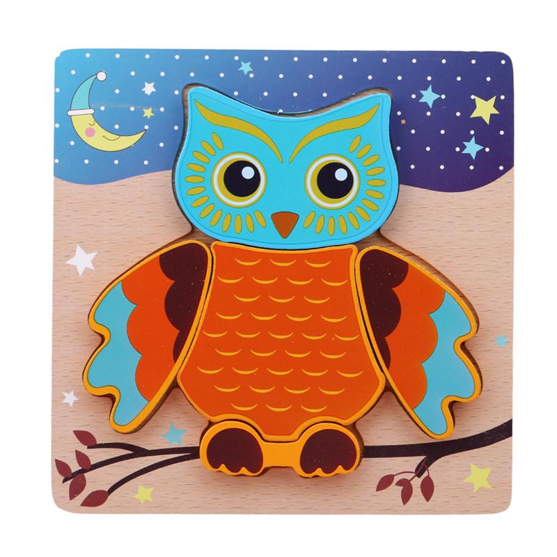 Buy 1 Set Wooden 3D Puzzle Jigsaw Animal Puzzles Wooden For Cartoon ...