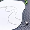 Elegant Titanium Steel Clavicle Chain Necklace with Round Ball Pendant - Fashionable Choker for Versatile Style