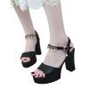 Exquisite Luxury Women's High Heel Sandals Summer Shopping Versatile Casual Sandals Thick Heel Thin Strap Fashion Women's Shoes