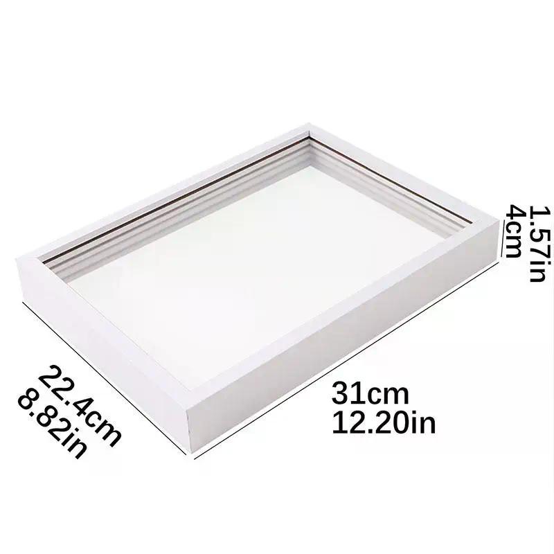 1 Set Cornice per Foto Impronta Mano Famiglia Cornice in Legno Fai da Te Kit Cornice per Foto Impronta Mano Con 6 Colori Penna Gomma Pennello Ricordo