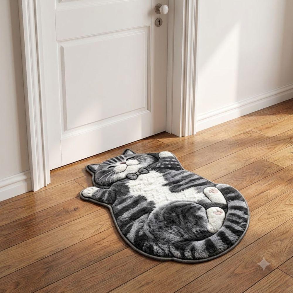 Anti-fouling Cat-Shaped Area Rug Non-Slip Cartoon Carpet Soft Home Decor Carpet  Living Rooms