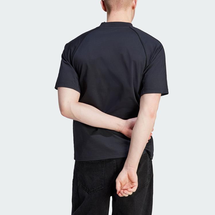 Adidas Originals Blue Version Essentials Solid Logo Sports Short Sleeve T-Shirt Men Tops IL6155