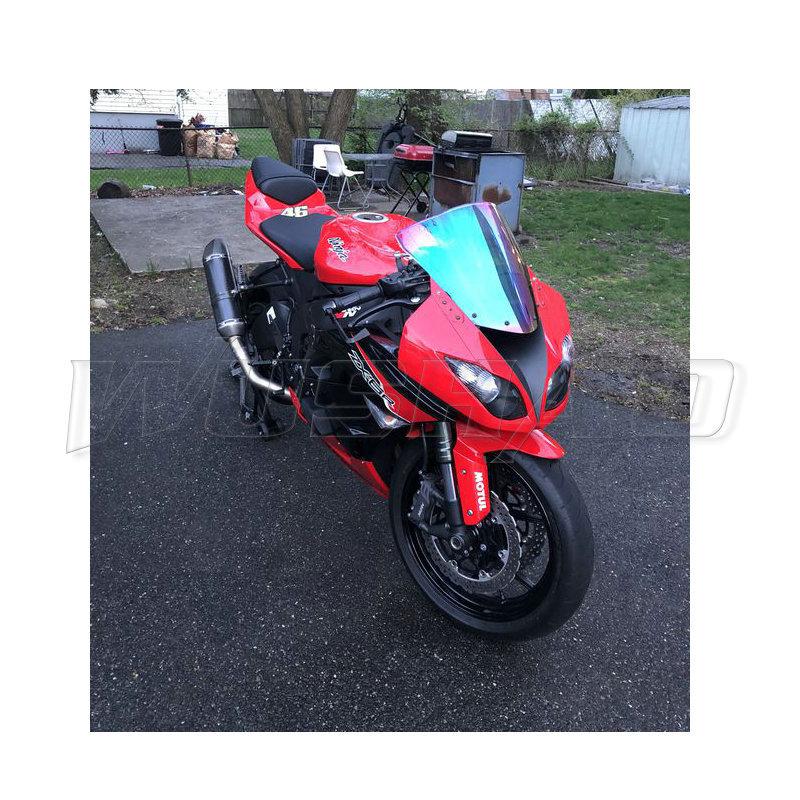 Motorcykel ZX6R Vindruta Dubbelbubbla För Kawasaki Ninja ZX-6R 636 ZX 6R ZX636 2009 2010 -