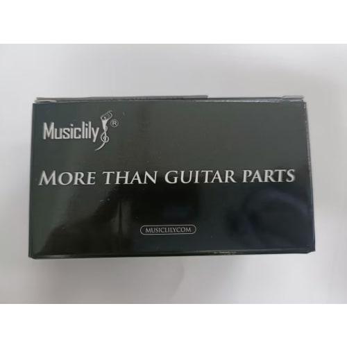 Musiclily Pro ST-DPLA Alnico 5 Single-Size Humbucker Pickup, 6.2K, for Strat Electric Guitars with Cream Body and Chrome Rails