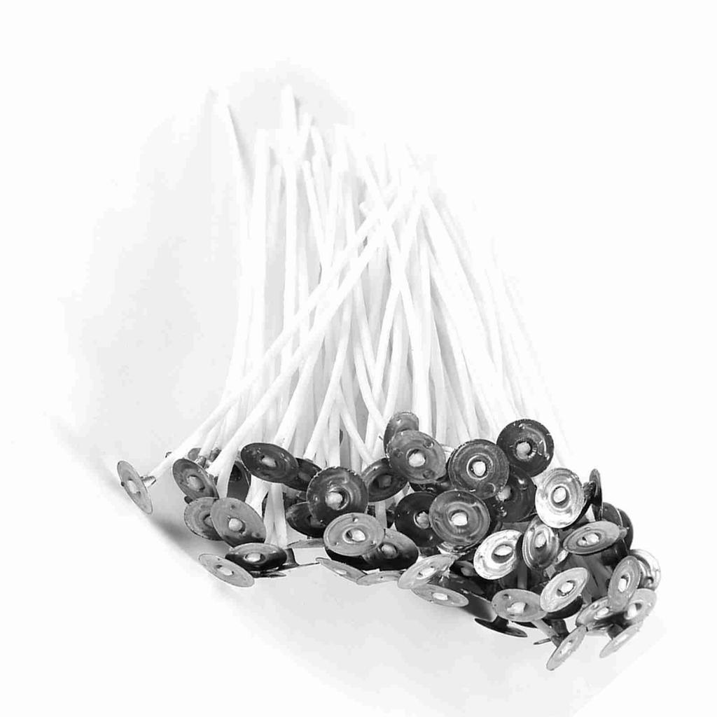 100PCS Pre Waxed Wicks for Candle Making Tealight Candles 10 cm Long