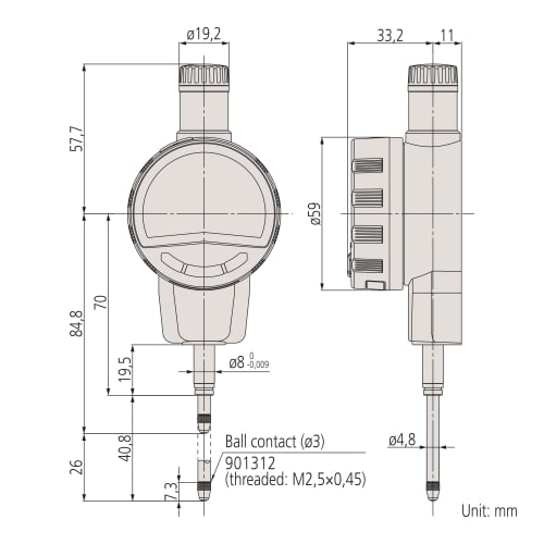 Mitutoyo Digimatic Indicator (543-720B) ID-C0525NXB