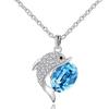 Bling Big Dolphin Strass Colier Bărbați Femei Iced Out Lanțuri Rapper Bijuterii Cadouri